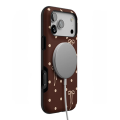 Teddy Bows | Brown Polka Dot Case
